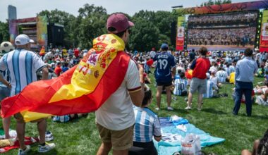 Fans who couldn't score tickets to World Cup final in N.J. head to NYC watch parties