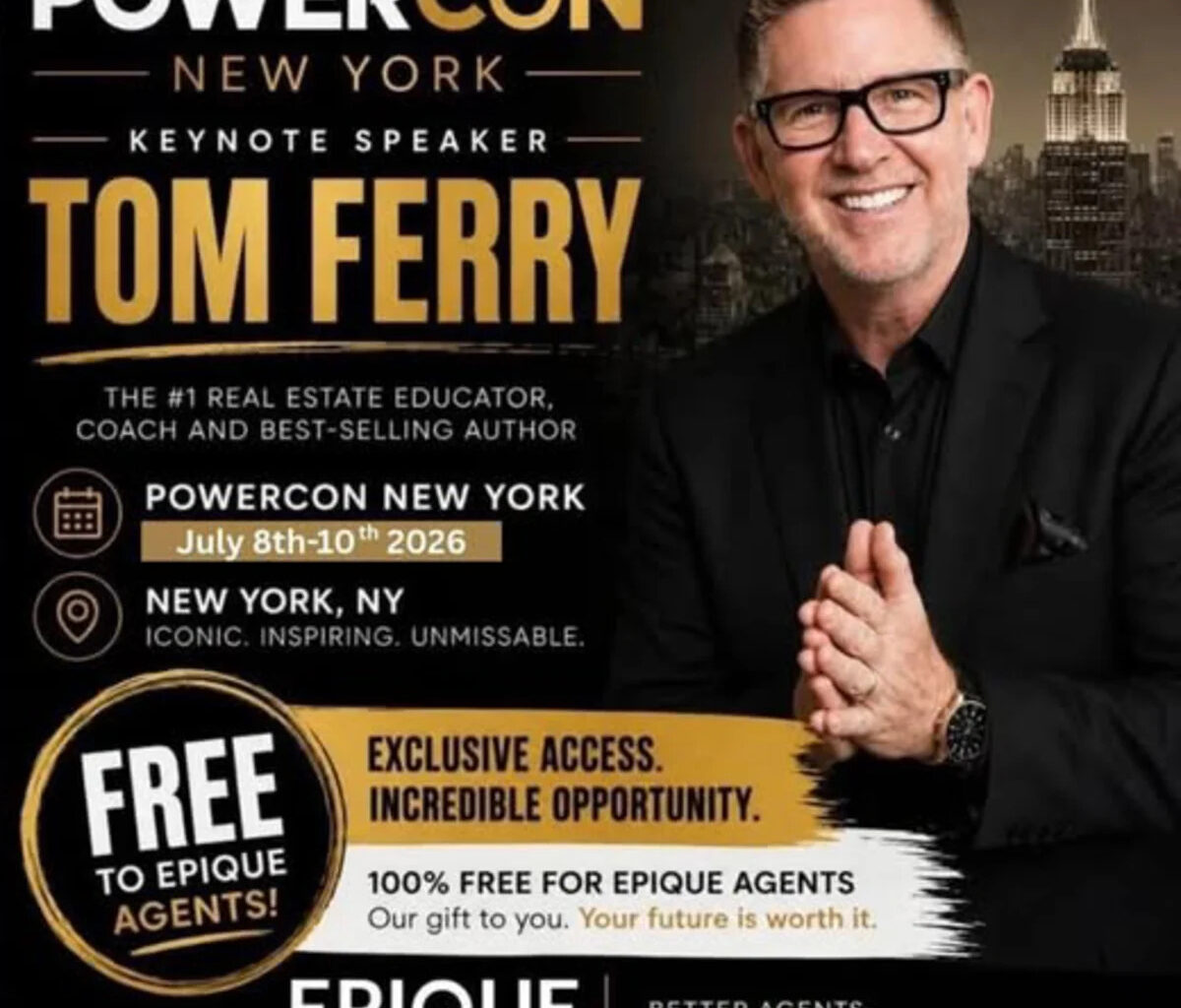 Tom Ferry Headlines 2026 Epique Realty PowerCON in New York City