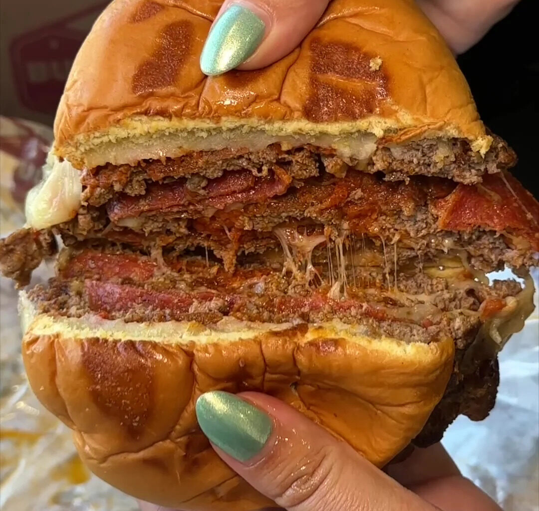 I Found Brooklyn’s Craziest Pizza-Burger Hybrid, and the Money Shot Is Unbelievable