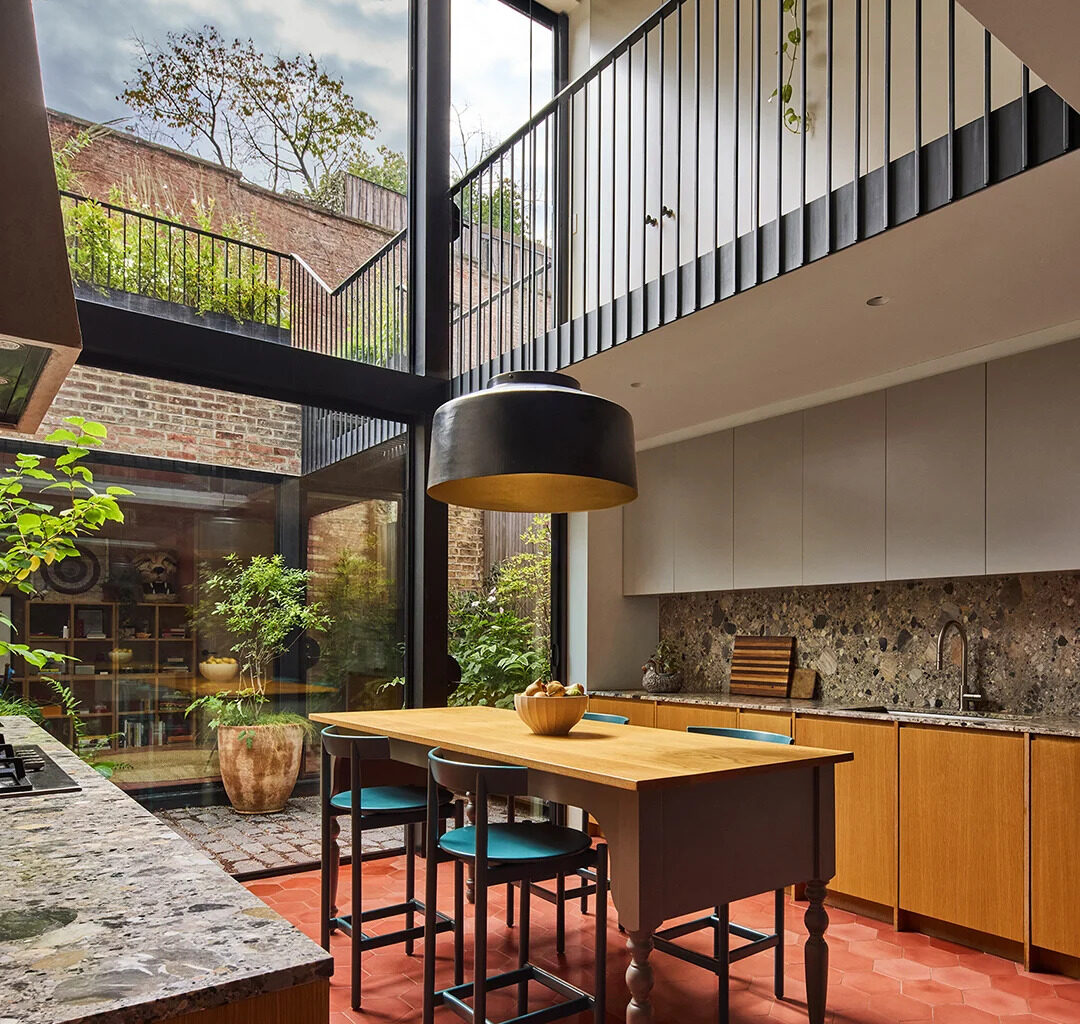 This Brooklyn Brownstone’s Best-Kept Secrets Are a Sculptural Skylight and Double-Height Kitchen