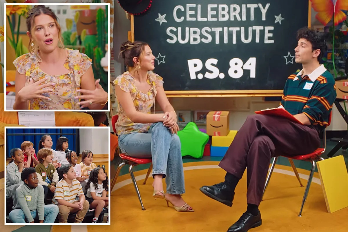 ‘Stranger Things’ star Millie Bobby Brown surprises adorable NYC kids with acting lesson: ‘She’s so British’