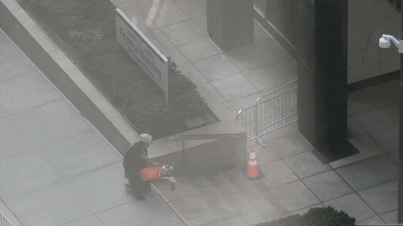 Video Shows Moment Suspect Sets Fire Outside of Manhattan Federal Building