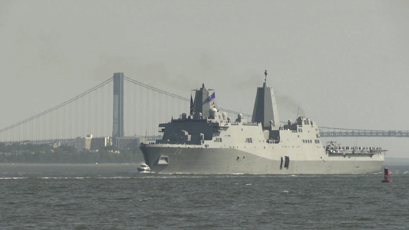 USS Arlington Arrives in NYC for USA 250