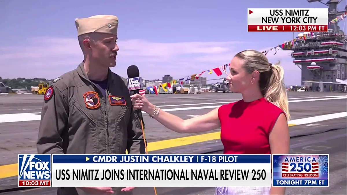 USS Nimitz joins International Naval Review 250 in New York City