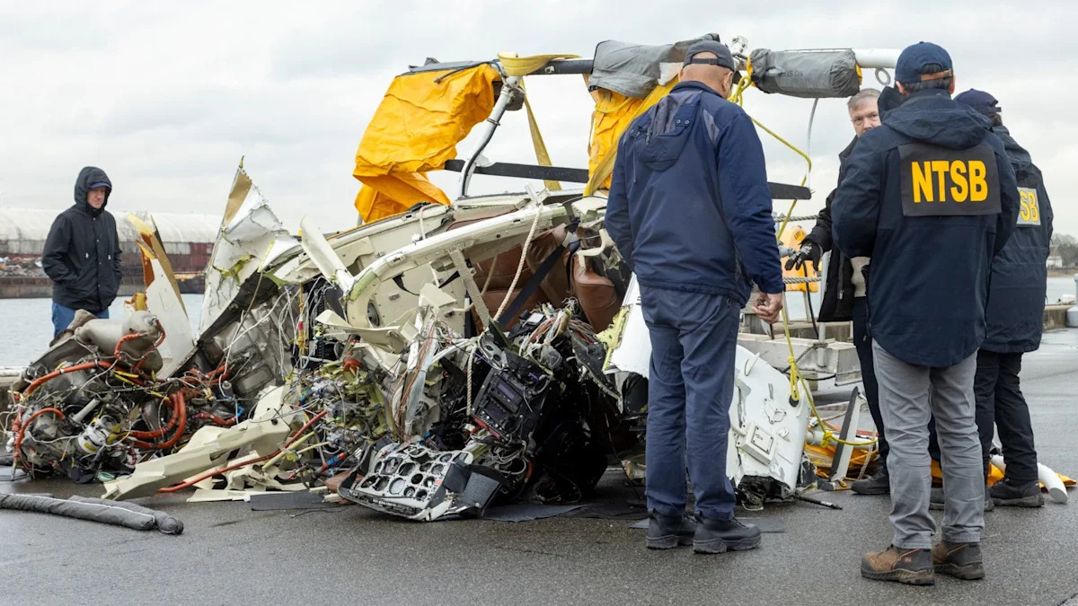 NYC helicopter that crashed and killed 6 last year shows signs of bird strike, NTSB says