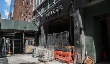 Did the old NYC Pfizer building collapse? Not quite