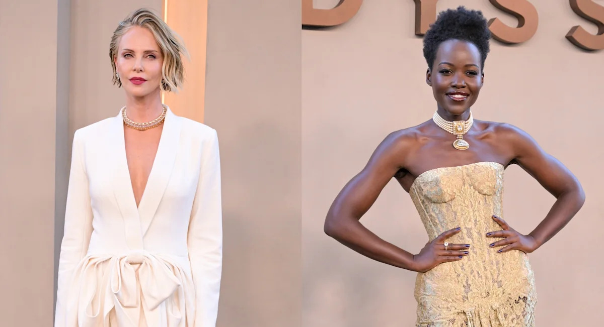 Charlize Theron, Lupita Nyong’o and the Cast of ‘The Odyssey’ Bring Grecian-inspired Elegance to New York