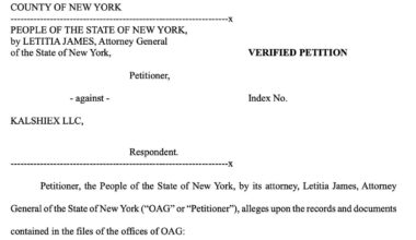 New York AG Sues Kalshi In State Court, Seeks $36 Billion In Damages