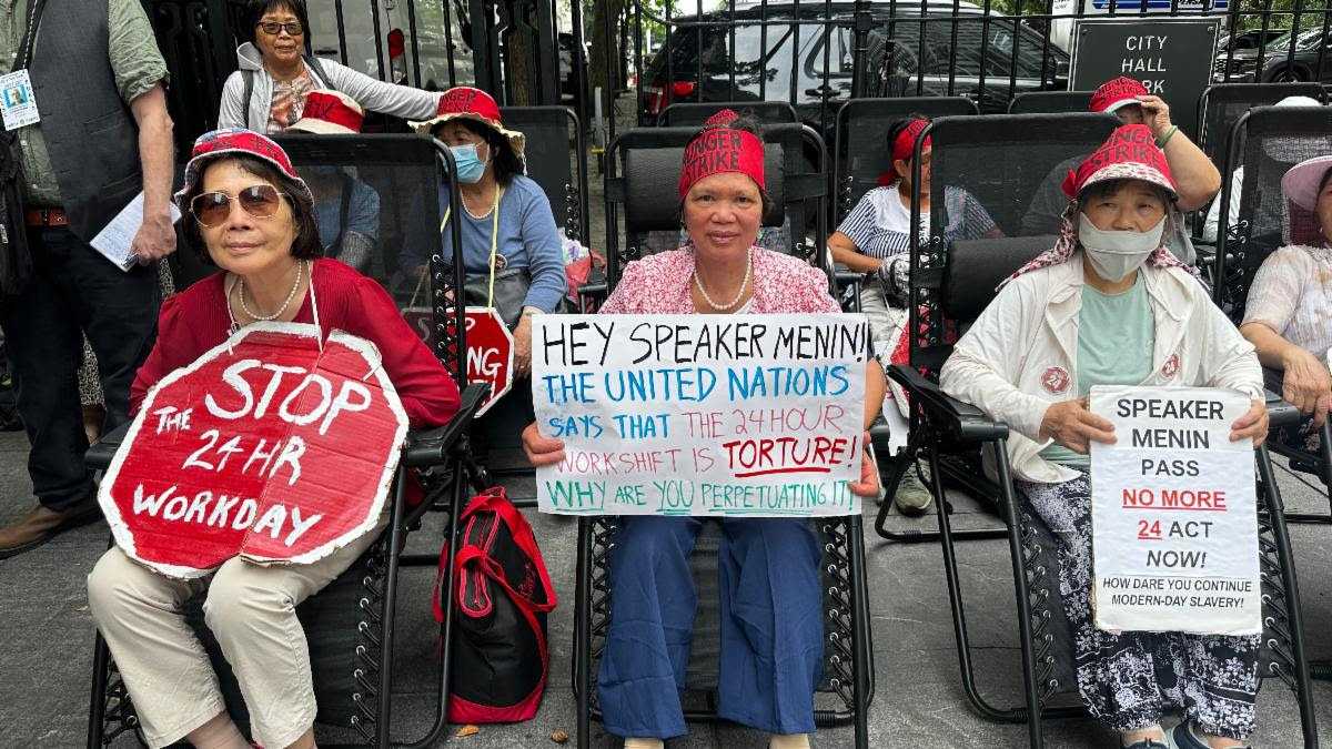 No solution in sight over 24-hour workdays as NYC home health care workers resume hunger strike
