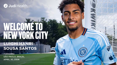 New York City FC Acquires Forward Luighi Hanri Sousa Santos on Loan from SE Palmeiras