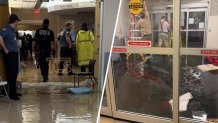 Flooding at Jersey Shore University Medical Center.