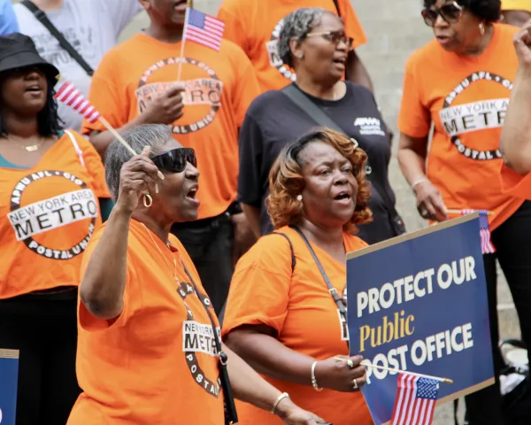 New York Metro Area Postal Union Holds Day of Action for America's Postal Service / Keep Bryant Park Station Post Office Open!