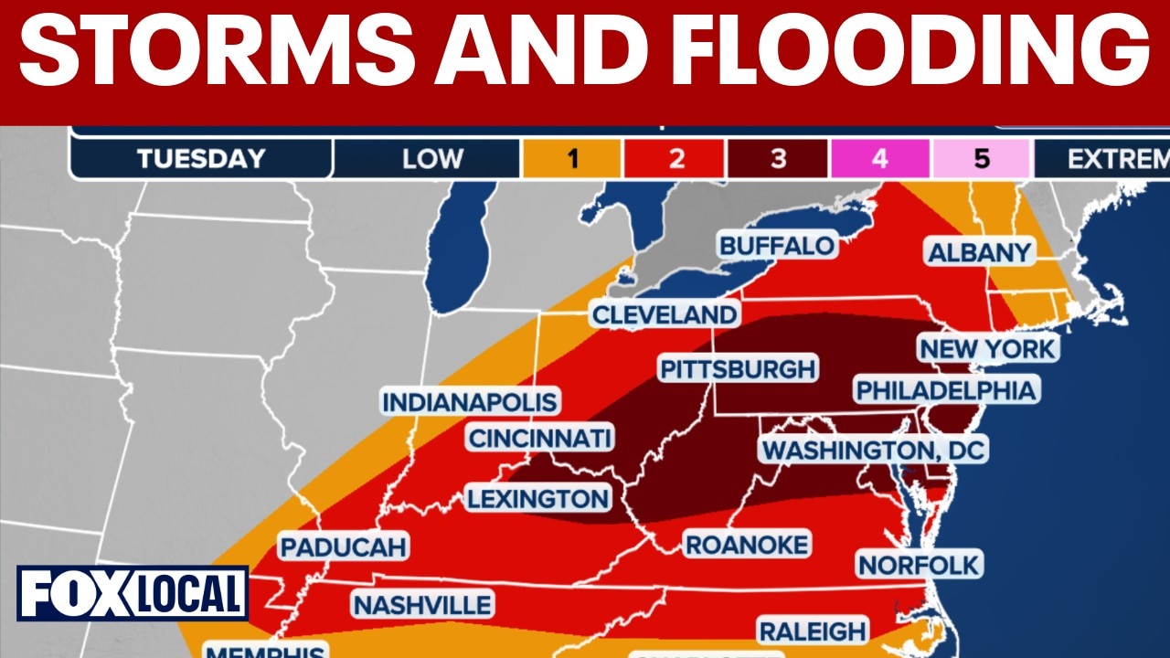 Severe storms, flash floods threaten NYC area Tuesday