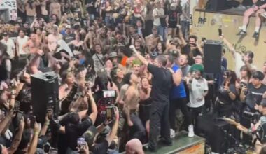 Knocked Loose perform "Hive Mind" with Denzel Curry at Brooklyn Skatepark