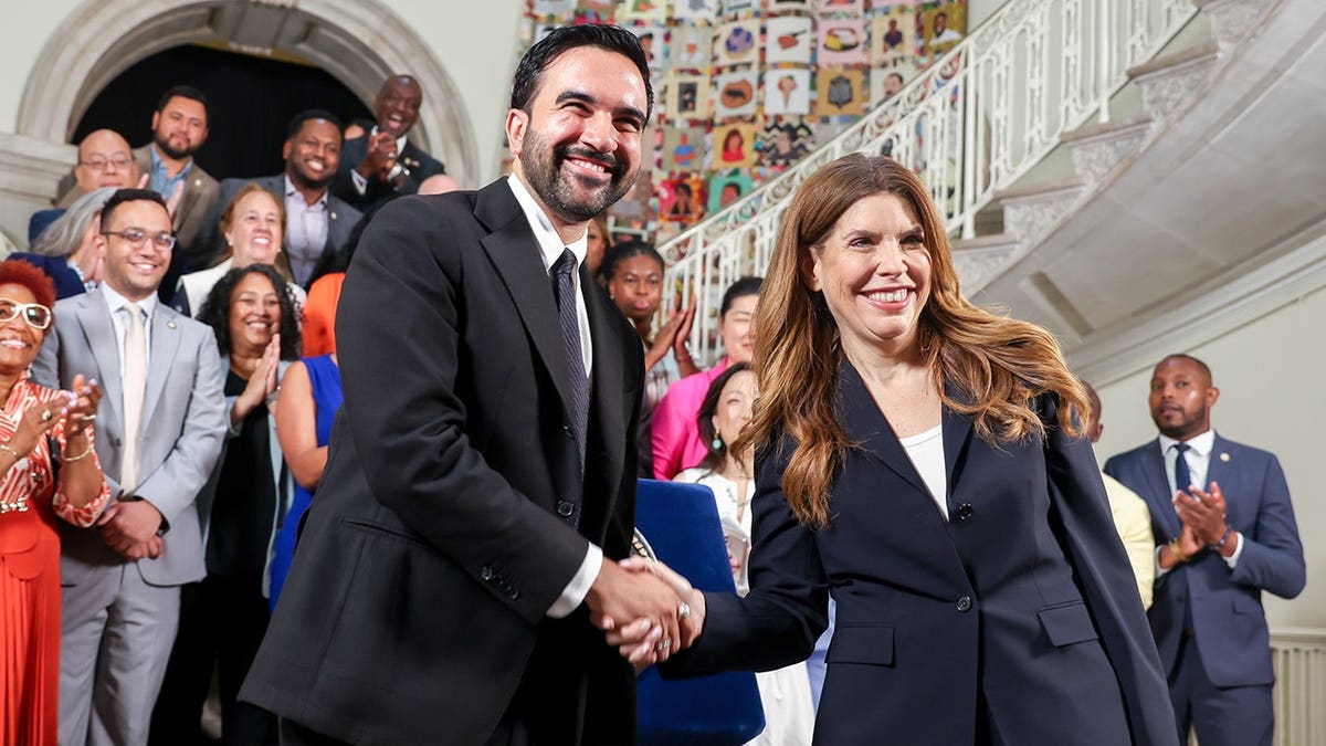 New York City Mayor Zohran Mamdani and city council Speaker Julie Menin