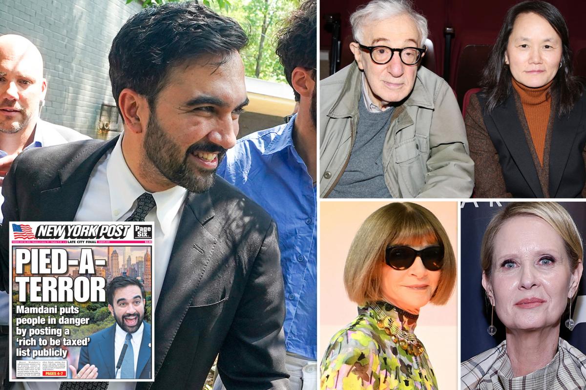 A-list New Yorkers named on Mamdani's potential pied-à-terre tax list include supporters like Cynthia Nixon, Anna Wintour