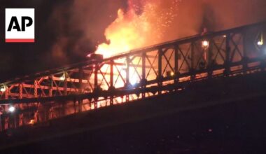Brooklyn Bridge Catches Fire During NYC Fireworks Show