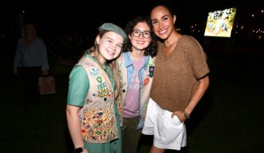 Meghan Markle wears Brochu WAlker and more quiet luxury staples at a special screening of Roadside Attractions' "Cookie Queens" at Camp Arnaz on July 29 in Ojai, Calif.