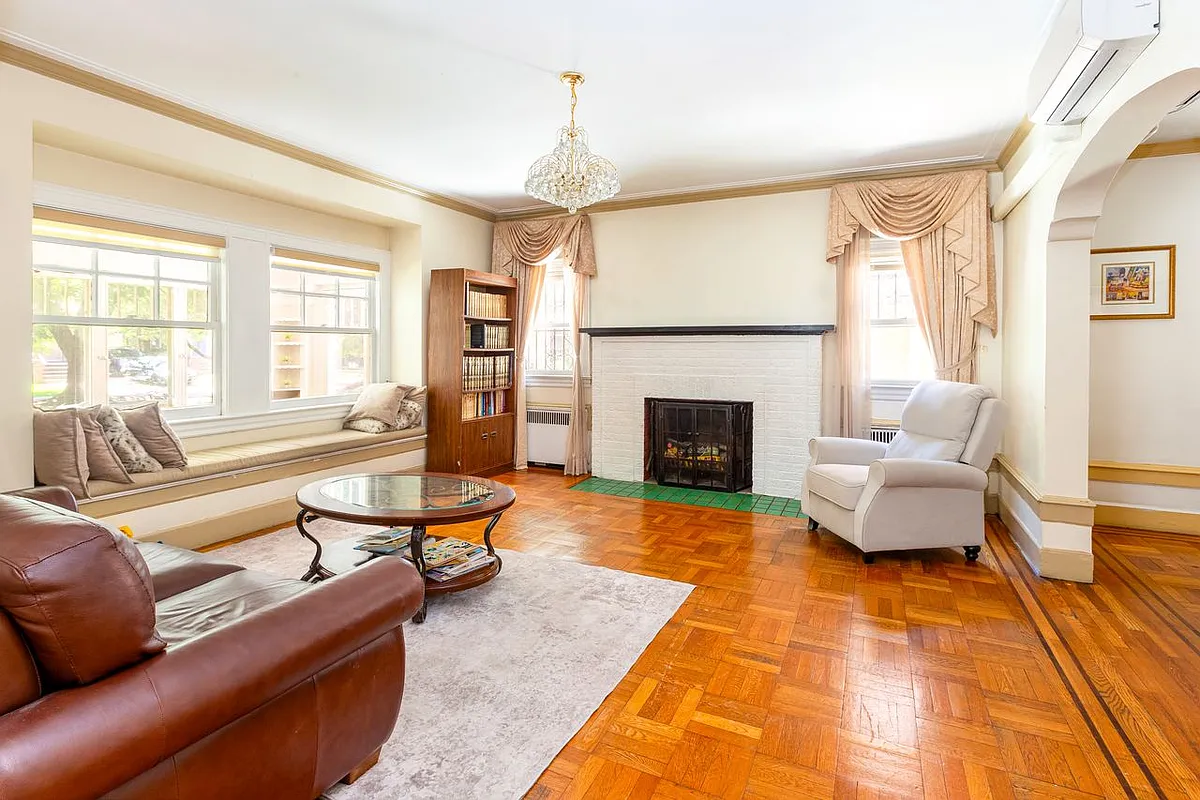 living room with wood floor