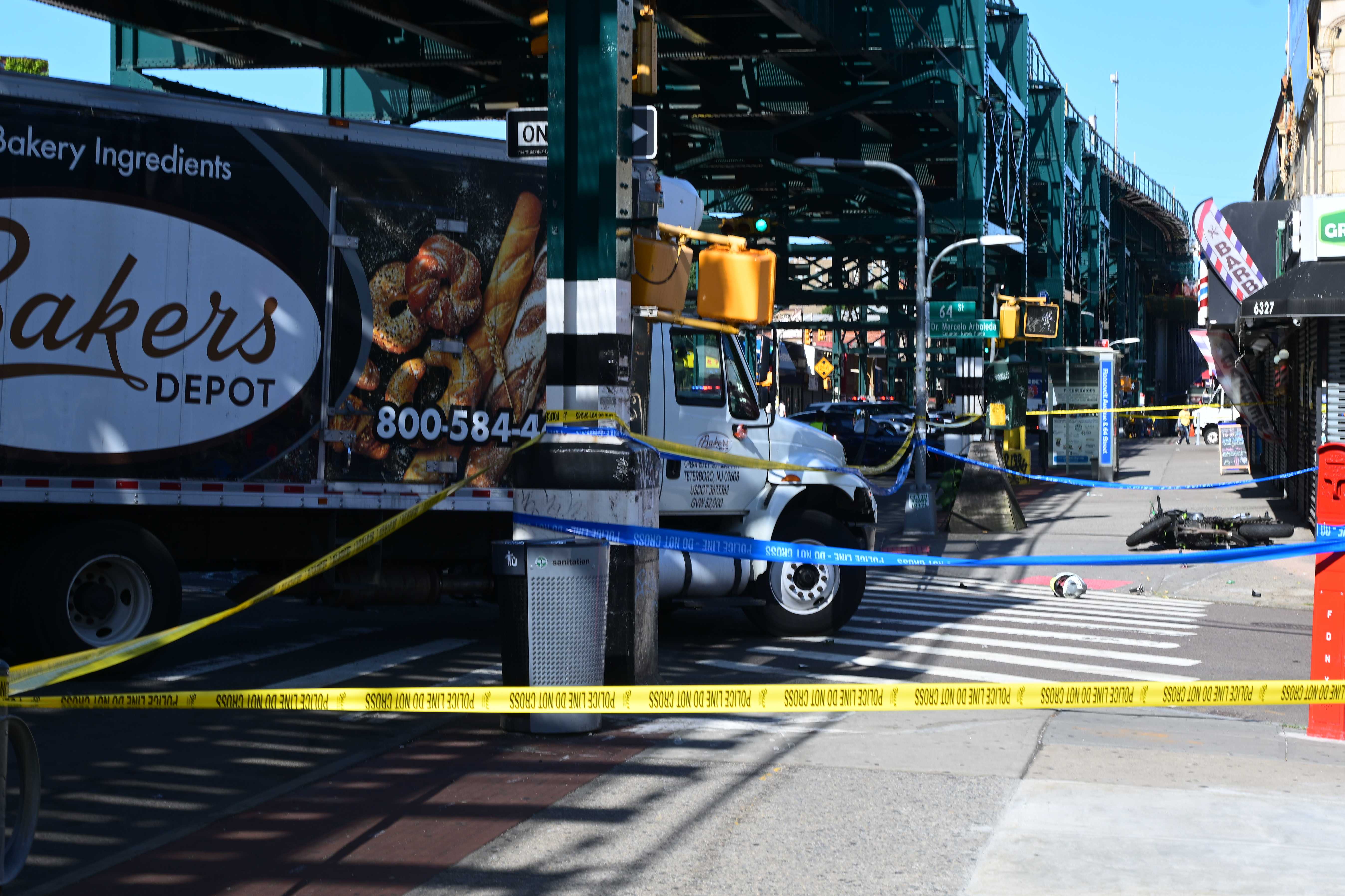 The rider was ejected of his bike after the impact  and pronounced dead at the scene by EMS. 