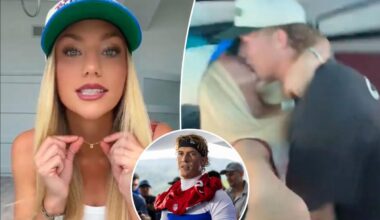 Jaxson Dart's girlfriend surprises him after four days apart: 'Honeymoon phase forever'