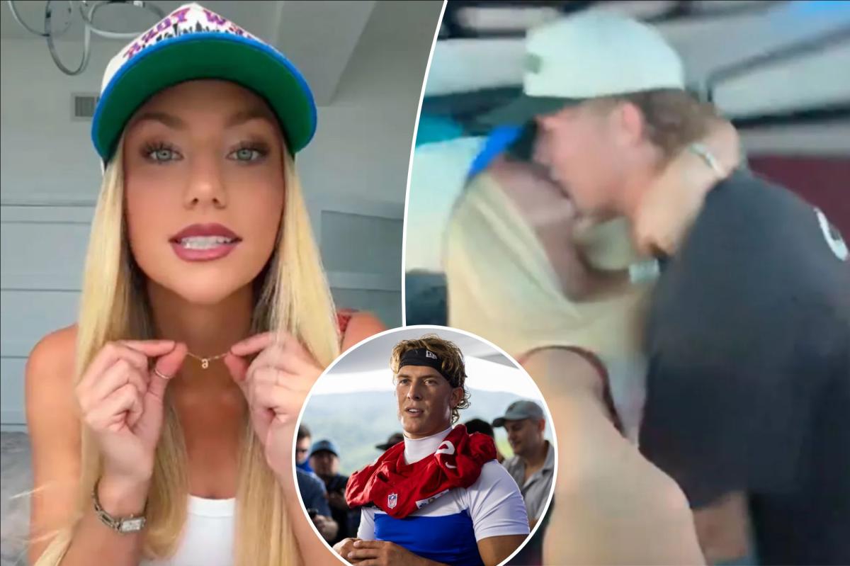 Jaxson Dart's girlfriend surprises him after four days apart: 'Honeymoon phase forever'