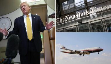 New York Times reporters subpoenaed by Trump after Air Force One report