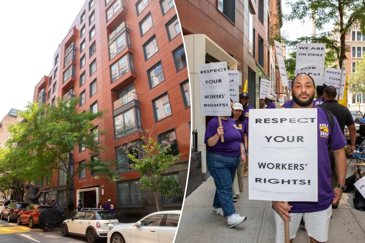 Doormen and staff strike against luxury Midtown Manhattan condo