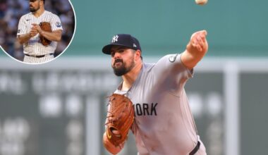 Yankees' Carlos Rodon lands on IL with elbow inflammation