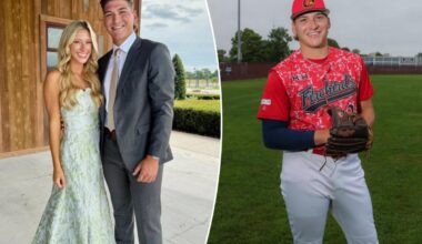 Andy Pettitte's son Luke celebrates Yankees signing with fiancée