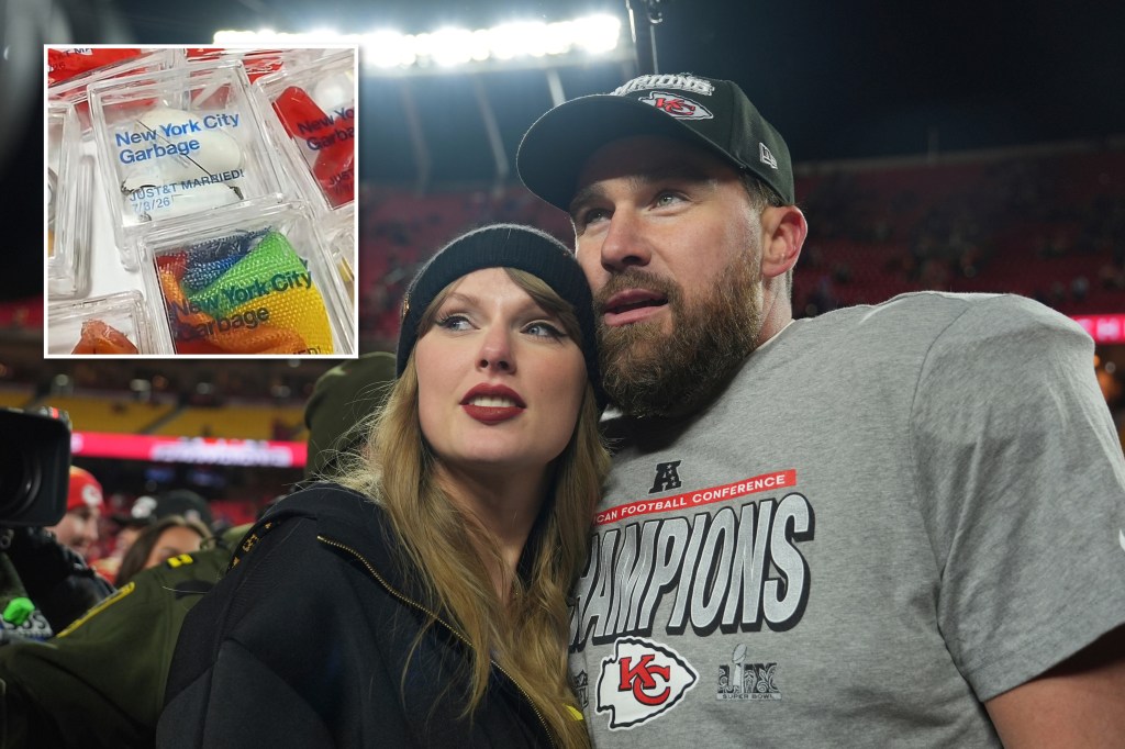 Artist selling trash from outside Taylor Swift’s MSG wedding in $25 collectible cubes