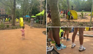 Brooklyn NYCHA complex unveils playground made from 450K wine and champagne corks