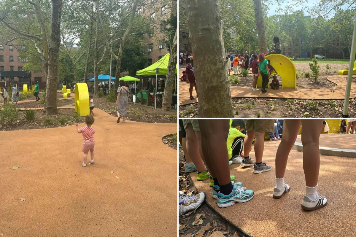 Brooklyn NYCHA complex unveils playground made from 450K wine and champagne corks