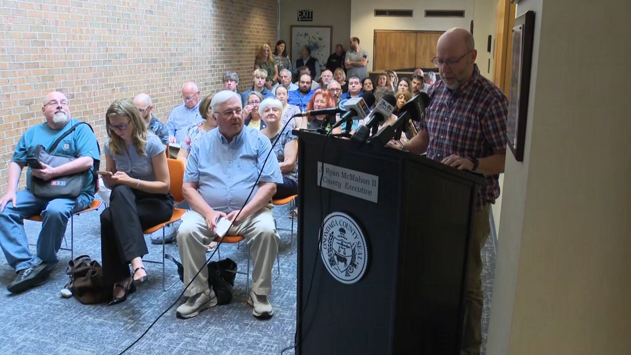 man speaks at onondaga county government hearing