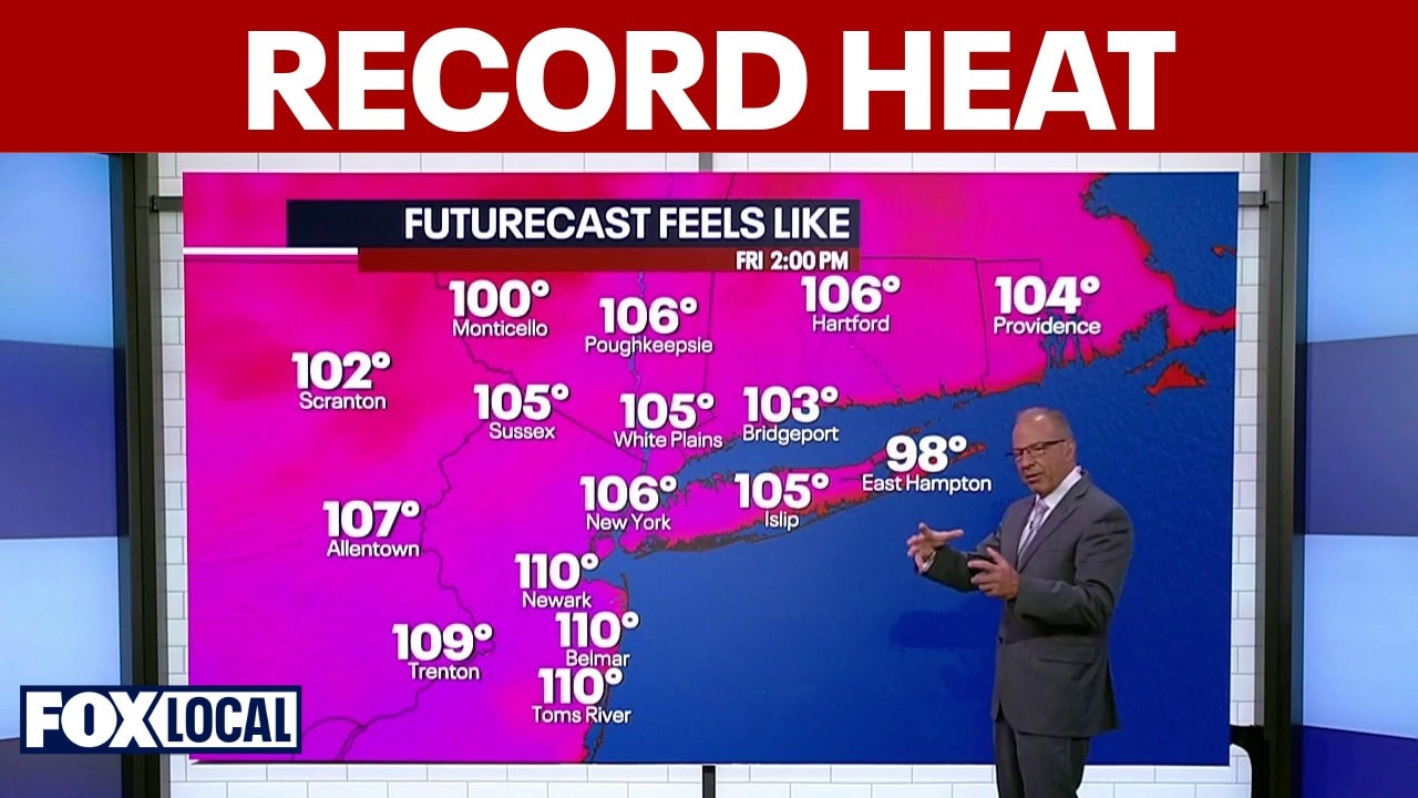 NYC heat wave: Record 104° in Newark, Feels-like temps up to 110°