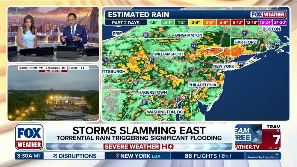 Flash flood threat persists in New England, targets Mid-Atlantic after inundating New York tri-state | Latest Weather Clips