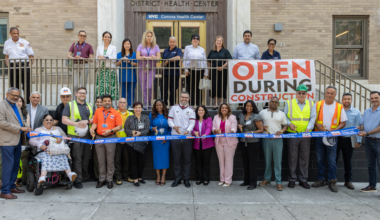 group photo at ribbon cutting event