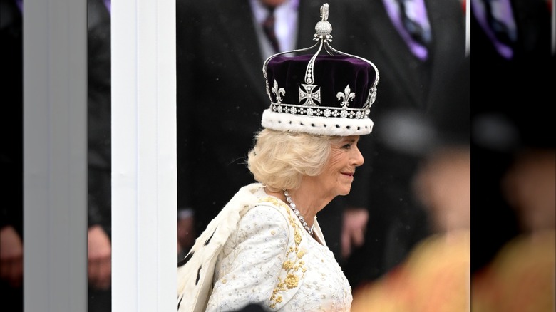 Queen Camilla at the coronation of King Charles in 2023.
