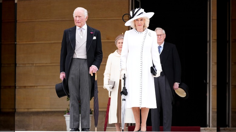 Queen Camilla at the Royal Garden Party at Buckingham Palace in May 2026.