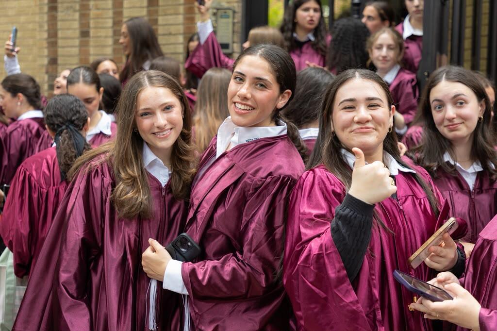 Graduates celebrate after receiving their diplomas at Beth Rivkah High School's graduation ceremony in Brooklyn, New York (Photo: Yossi Kahane/Beth Rivkah) Graduates celebrate after receiving their diplomas at Beth Rivkah High School's graduation ceremony in Brooklyn, New York