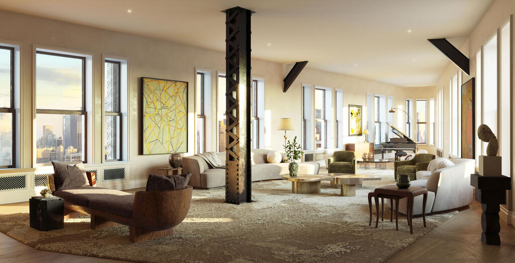 Instead of flashy or overly contemporary design, the designers chose restrained materials (Illustration: Visualisation One, The Flatiron Building) פלאטאיירון