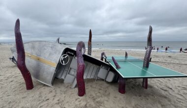 Rockaways beach exhibit features ping-pong tables