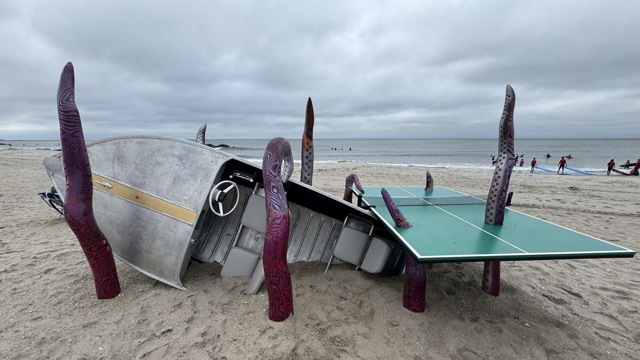 Rockaways beach exhibit features ping-pong tables