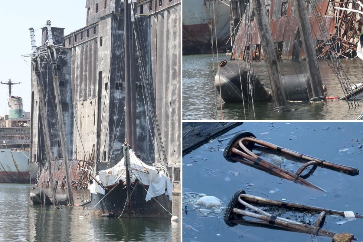Schooner-turned-bar once used by Jacques Cousteau sinks in Gowanus