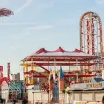 World famous Coney Island Luna Park with millions of attractions and fun for kids Coney Island^ Brooklyn^ New York - November 25^ 2023