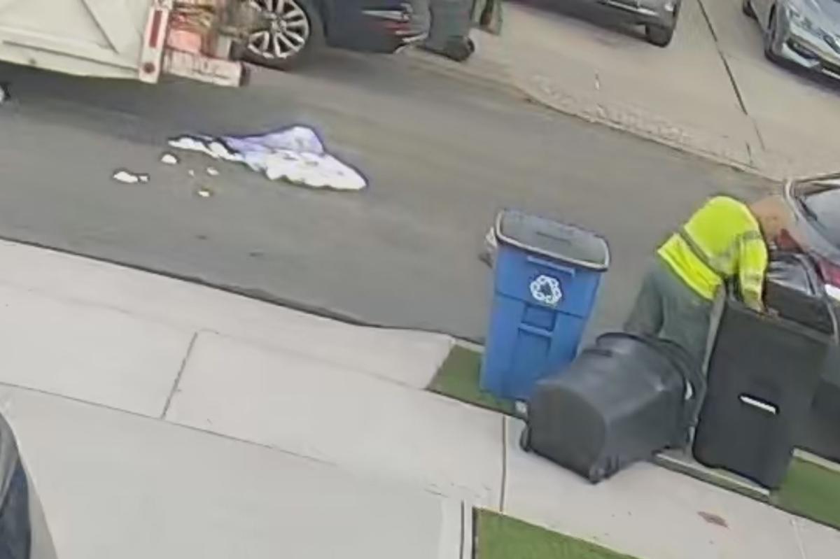 Staten Island garbage men leave block covered in filth