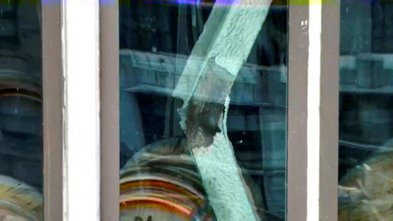 Two support columns inside the tower have buckled. Pic: Reuters