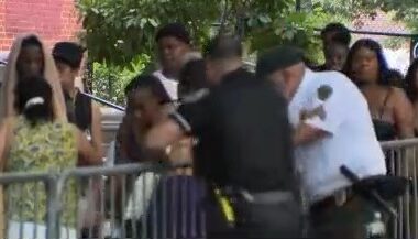 Two children collapse in long line for NYC pool