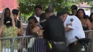 Two children collapse in long line for NYC pool