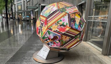 Giant soccer ball sculptures celebrate art and sports